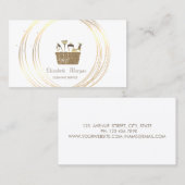 Carte De Visite Outils de nettoyage des cercles d'or modernes et é (Devant / Derrière)