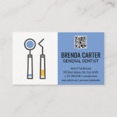 Carte De Visite Outils de nettoyage des dents dentaires | Code d'a (Devant)