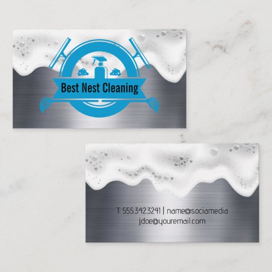 Carte De Visite Outils de nettoyage des domestiques | Savons Suds (Devant / Derrière)