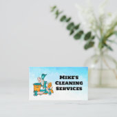 Carte De Visite Outils de nettoyage des services de la maison | Ma (Debout devant)