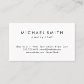 Carte De Visite Outils de pain et de cuisine (Dos)