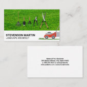 Carte De Visite Outils de paysage | Couper la tondeuse de gazon (Devant / Derrière)