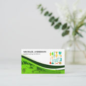 Carte De Visite Outils de paysage | Pouce bleue (Debout devant)