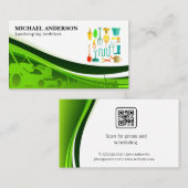 Carte De Visite Outils de paysage | Pouce bleue (Devant / Derrière)