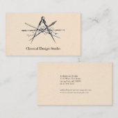 Carte De Visite Outils de rédaction d'architecture traditionnelle (Devant / Derrière)