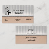 Carte De Visite Outils de rénovateurs de construction (Devant / Derrière)