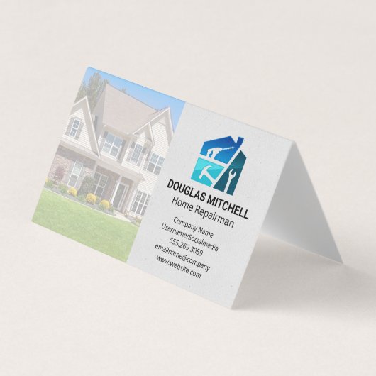 Carte De Visite Outils de rénovation de maison | Entrepreneur géné (Devant)