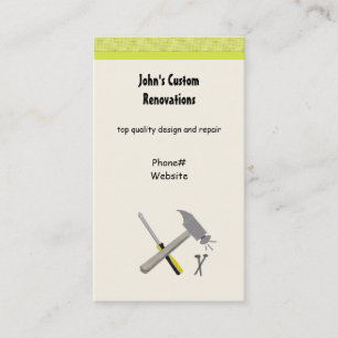 Carte De Visite Outils de rénovation et de construction sur mesure