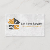 Carte De Visite Outils de réparation à domicile | Entrepreneur gén (Devant)