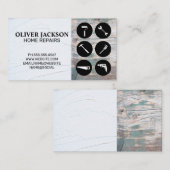 Carte De Visite Outils de réparation à domicile | Stuc | Bois (Devant / Derrière)