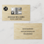Carte De Visite Outils de réparation | Appliances | Grain de bois (Devant / Derrière)