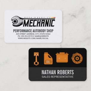 Carte De Visite Outils de réparation de mécanique Services autom
