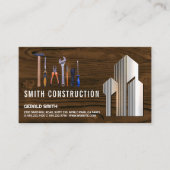 Carte De Visite Outils de réparation manuel | Logo de construction (Devant)