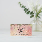 Carte De Visite Outils de salon de cheveux | Poussière étoile Part (Debout devant)