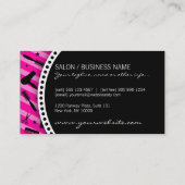 Carte De Visite Outils de salon de coiffure de roses indien et de (Dos)