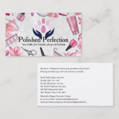 Carte De Visite Outils de salon de manucure | Logo de beauté manuc (Devant / Derrière)