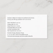 Carte De Visite Outils de salon | Ongles peints manucurés (Dos)
