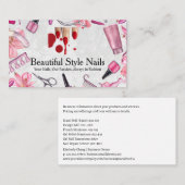 Carte De Visite Outils de salon | Ongles peints manucurés (Devant / Derrière)