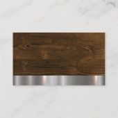 Carte De Visite Outils de travail de construction | Bois métalliqu (Dos)