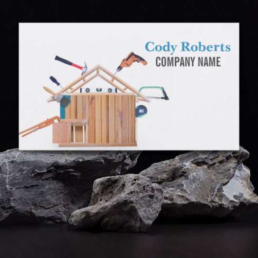 Carte De Visite Outils de travail du bois menuisier menuisier char