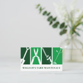 Carte De Visite Outils de triage professionnel vert blanc  (Debout devant)