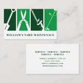 Carte De Visite Outils de triage professionnel vert blanc  (Devant / Derrière)