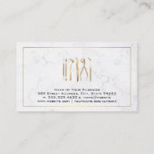 Carte De Visite Outils dentaires Gold | Bordure de marbre et d'or (Dos)
