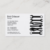 Carte De Visite Outils du commerce - Blanc sur violet profond (Dos)