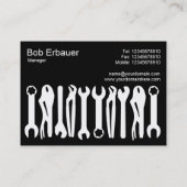Carte De Visite Outils du commerce (Chubby) - Blanc sur noir (Dos)