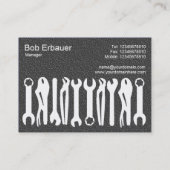 Carte De Visite Outils du commerce (Chubby) - Tex gris foncé (Dos)