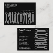 Carte De Visite Outils du commerce (Chubby v2) - Noir (Devant / Derrière)