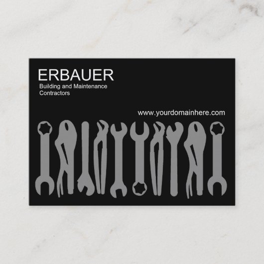 Carte De Visite Outils du commerce (Chubby v2) - Noir (Devant)