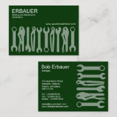 Carte De Visite Outils du commerce (Chubby v2) - Vert foncé (Devant / Derrière)