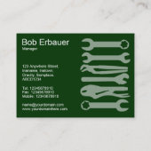 Carte De Visite Outils du commerce (Chubby v2) - Vert foncé (Dos)