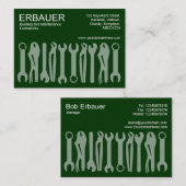 Carte De Visite Outils du commerce (Chubby) - Vert foncé (Devant / Derrière)