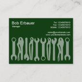 Carte De Visite Outils du commerce (Chubby) - Vert foncé (Dos)