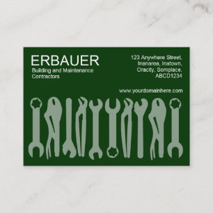 Carte De Visite Outils du commerce (Chubby) - Vert foncé