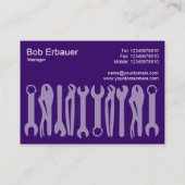 Carte De Visite Outils du commerce (Chubby) - Violet profond (Dos)