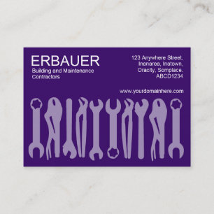 Carte De Visite Outils du commerce (Chubby) - Violet profond
