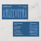 Carte De Visite Outils du commerce - Nuances de bleu (Devant / Derrière)