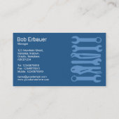 Carte De Visite Outils du commerce - Nuances de bleu (Dos)