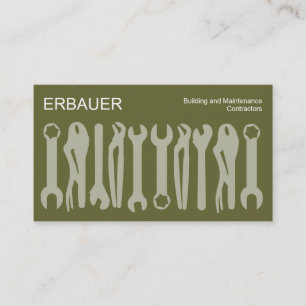 Carte De Visite Outils du métier - Nuances d'olive 666633