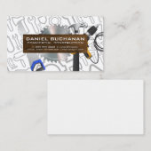 Carte De Visite Outils électriques | Entrepreneur général | Bleu d (Devant / Derrière)