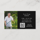 Carte De Visite Outils en argent noir réparation maison photo code (Dos)