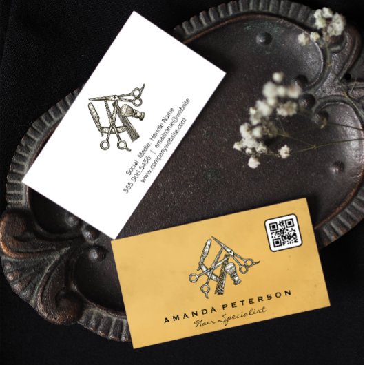 Carte De Visite Outils en barrette | Code Qr