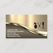 Carte De Visite Outils en barrette | Code QR | Métallique (Dos)