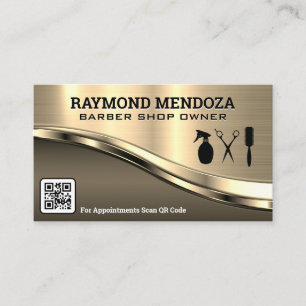 Carte De Visite Outils en barrette Code QR Métallique