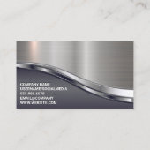 Carte De Visite Outils en barrette | Code QR | Métallique (Dos)