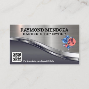 Carte De Visite Outils en barrette Code QR Métallique