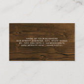 Carte De Visite Outils en barrette | Grain de bois (Dos)
